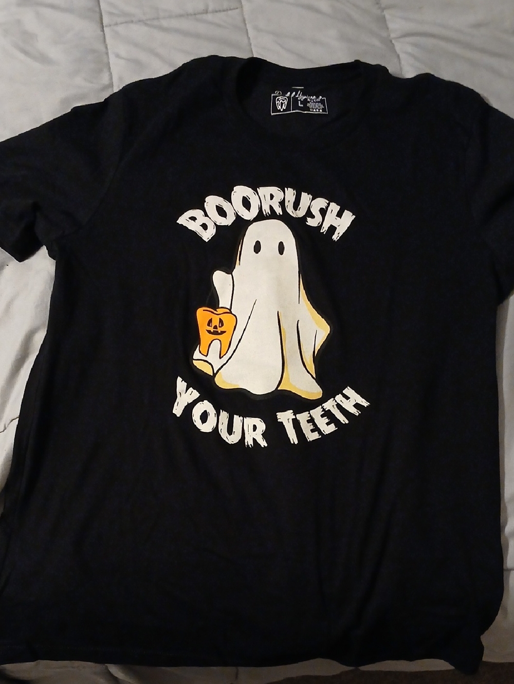 Boo-rush Your Teeth Tshirt LARGE